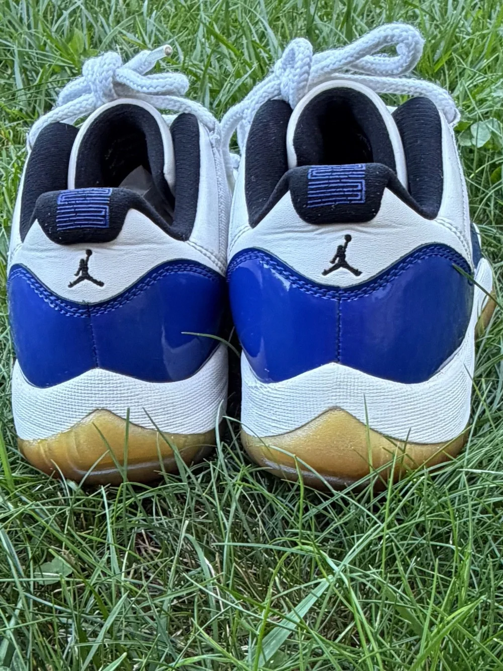 Jordan Low-Top Athletic Sneakers in White & Blue